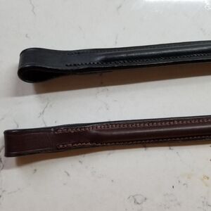 Leather Plain Raised Browband